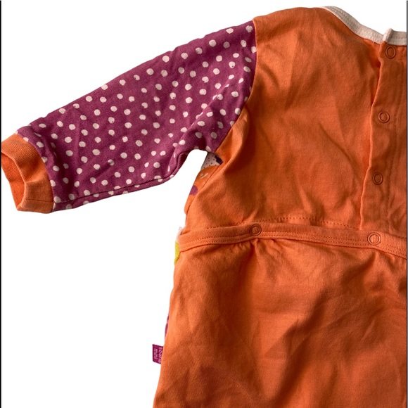 Souris Mini Apple, Pear Face Print One Piece Footie Snaps at Back Size 3 Months - Picture 2 of 7